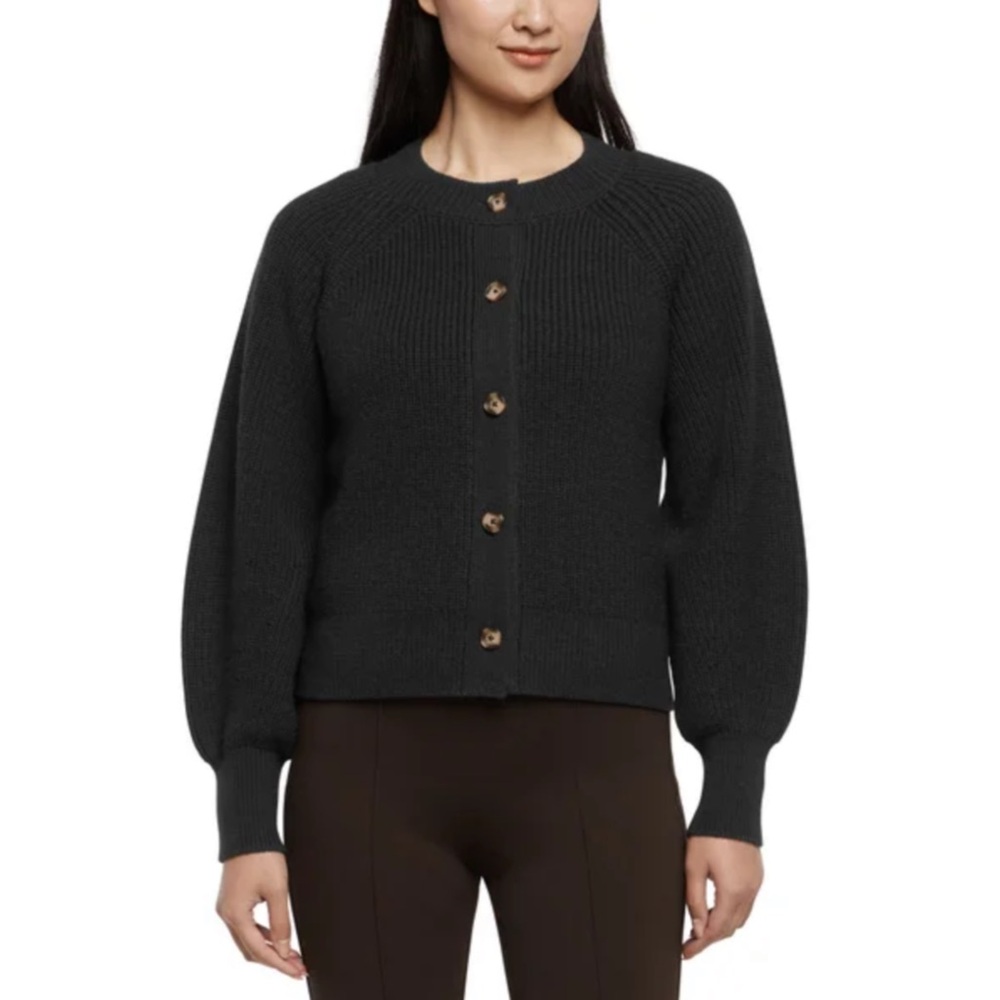 Banana Republic Charcoal Button-Up Cardigan